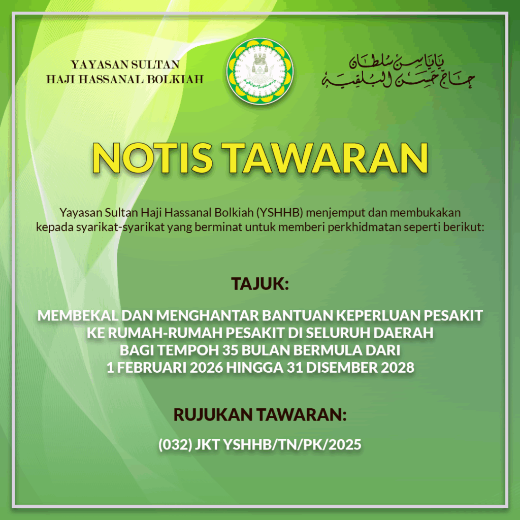 SUPPLY AND DELIVER PATIENT ASSISTANCE TO PATIENT HOMES THROUGHOUT THE DISTRICT FOR A PERIOD OF 35 MONTHS STARTING FROM 1 FEBRUARY 2026 TO 31 DECEMBER 2028 - The House of Bolkiah